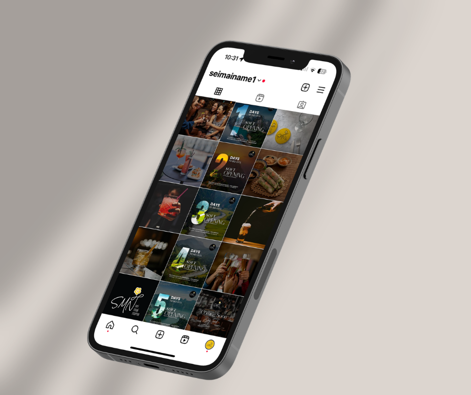 Sei Mai Name Instagram feed presented on a mobile device